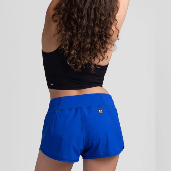 Jolyn Royal Blue Poppy Run Shorts Size S - Picture 1 of 7